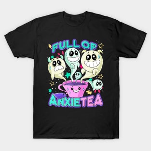 Cute Kawaii Teacup Full of Anxiety Anxietea Pastel Goth T-Shirt